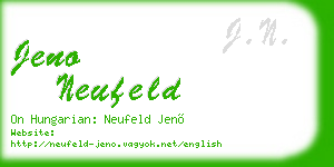 jeno neufeld business card